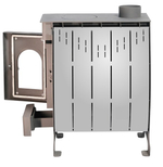 Печь воздухогрейная Сибирячка 9 кВт. Кожух из нержавеющей стали