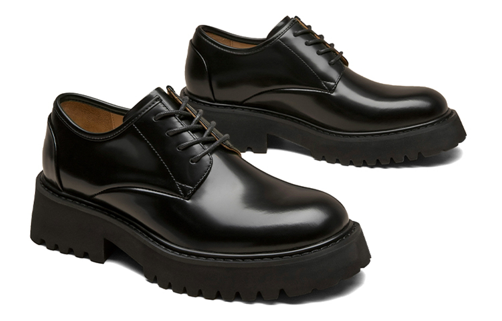Beau Today Cow Leather Casual Shoes Men"s Black