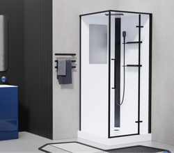 Кабина душевая Esbano (Эсбано) ESM-QUADRO-90 R, с низким поддоном, с гидромассажем, 90х90х215