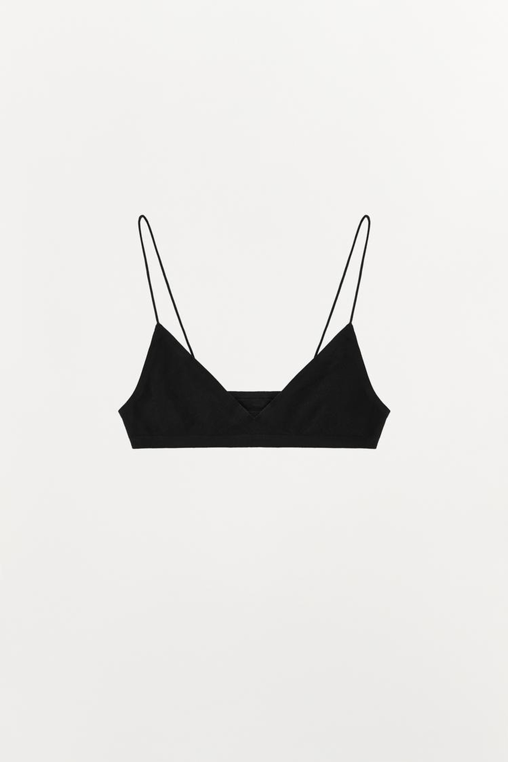 ZARA БЕСШОВНЫЙ БЮСТГАЛЬТЕР НА БРЕТЕЛЯХ, ЧЕРНЫЙ