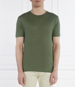 Льняная футболка Tiburt 456 BOSS BLACK - зеленый(50511612)