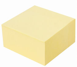 Блок самоклеящийся (стикеры) BRAUBERG 76х76 мм, 400 листов, желтый, 111353
