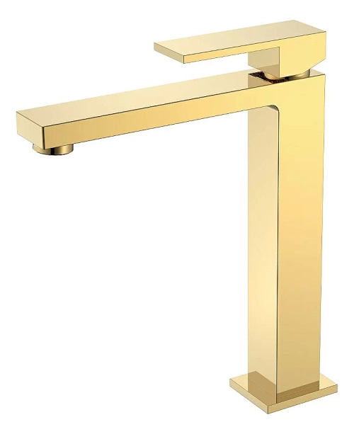 Смеситель для раковины Boheme Qubic 472-G золото