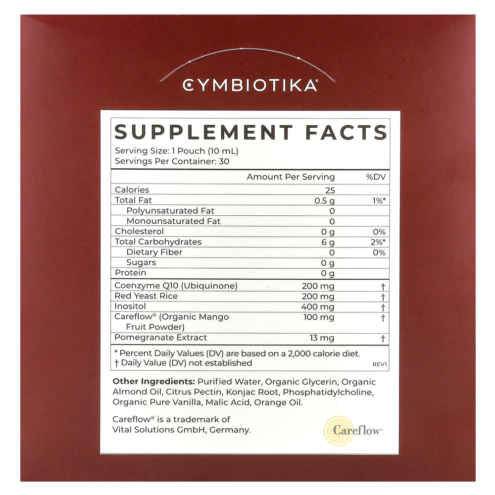 Cymbiotika, Heart Health, апельсиновый крем, 30 пакетиков по 10 мл (0,3 жидк. Унции)