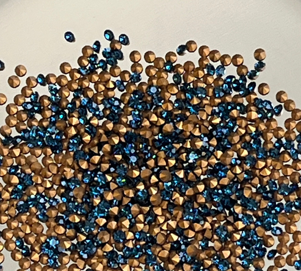 Стразы "Preciosa", Montana Gold Foiled