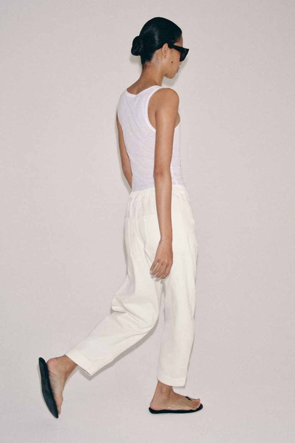 ZARA ДЖИНСЫ С КАРМАНАМИ — ZW COLLECTION, БЕЛЫЙ