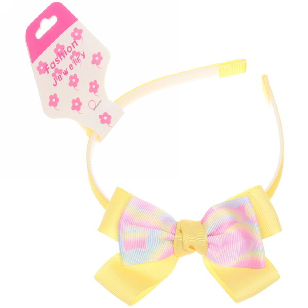 Ободок для волос детский на блистере «Rapunzel- Gradient», микс 6 цветов, 1 см