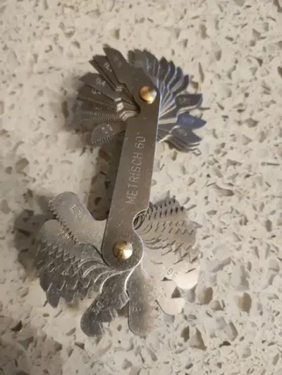 Резьбомер метрический и дюймовый 58 лезвий Нержавеющая сталь