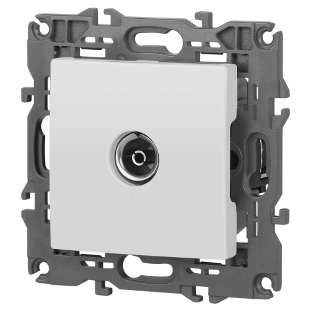 Розетка ЭРА Elegance 14-3101-01М TV одиночная, белый матовый
