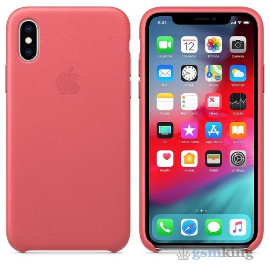 Leather Case iPhone X/XS Peony Pink «Розовый пион»