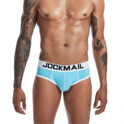 Мужские трусы брифы голубые JOCKMAIL JM2032-17