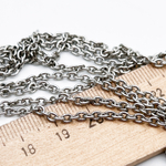 Цепочка, цвет серебро (родий), размер звена 3,4*2,6 мм, цена за отрезок 50 см