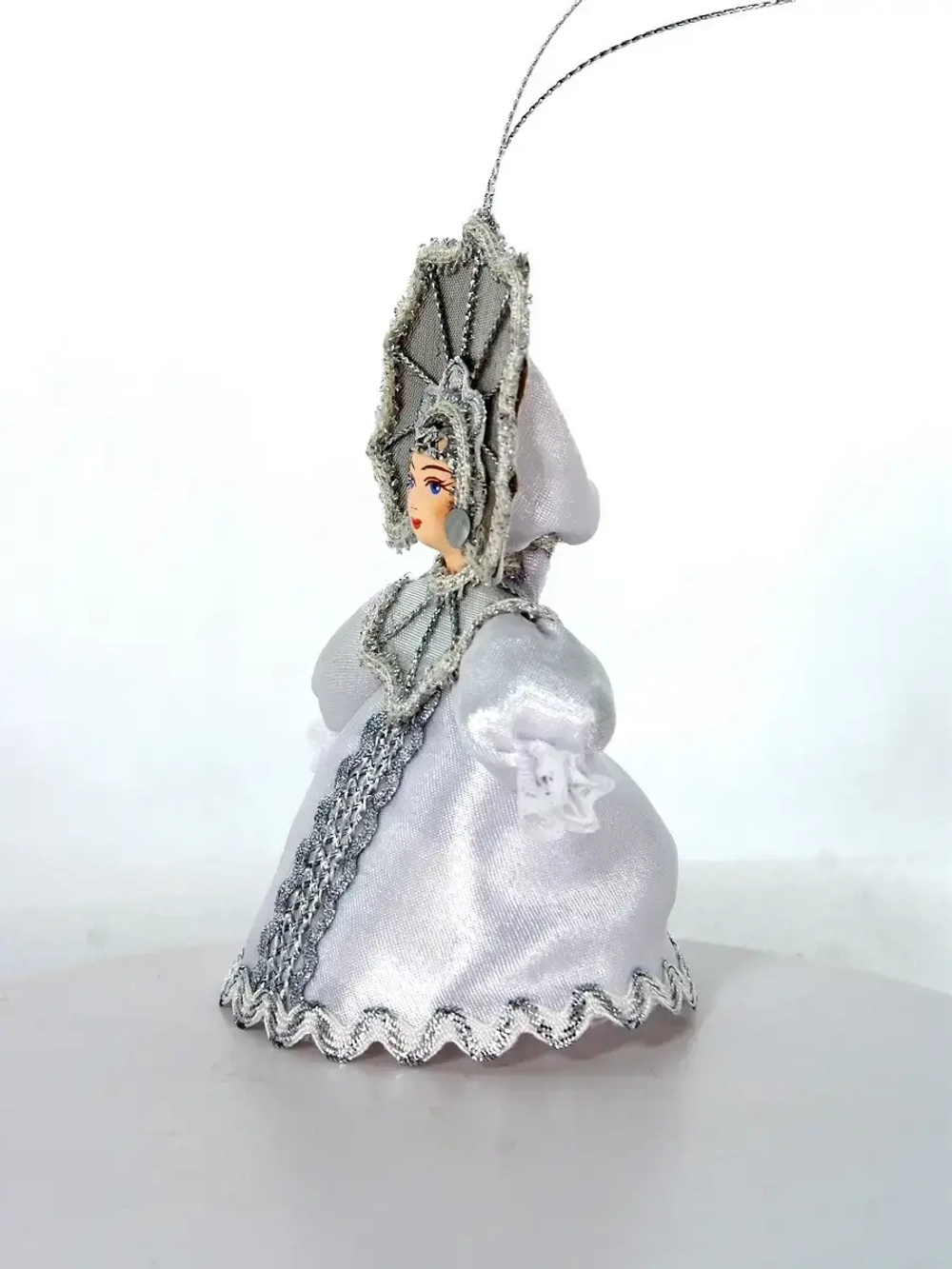 Елочные игрушки. Кукла-подвеска Снежинка
