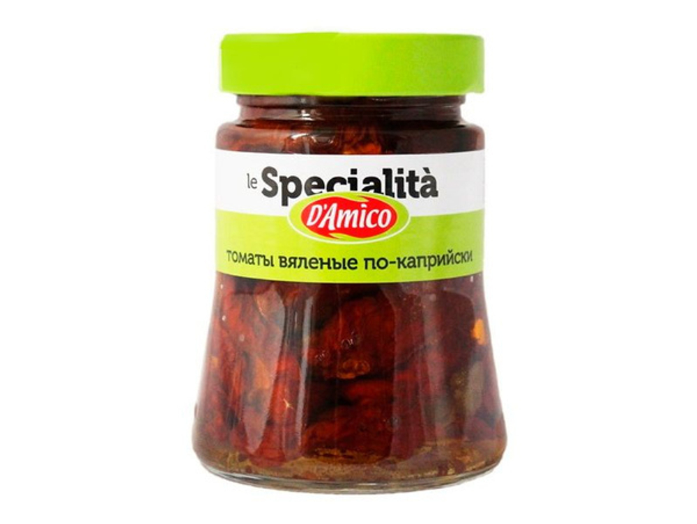 Вяленые томаты по-КАПРИЙСКИ в стеклянной банке 280 гр, Италия