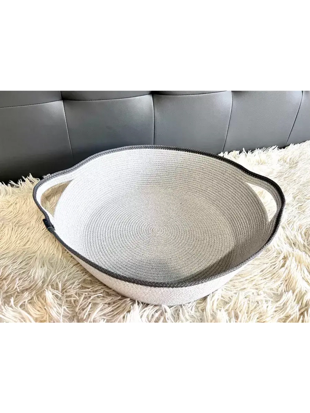 Корзинка плетёная из хлопка c ручками