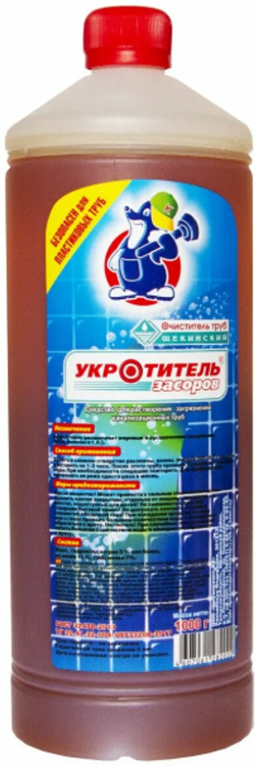 Средство для удаления засоров в трубах 1л Крот