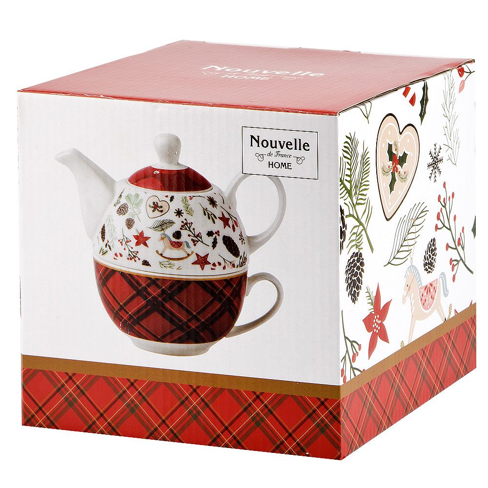 Набор 2пр " ": чайник v=400 мл и чашка v=270мл (подарочная упаковка)