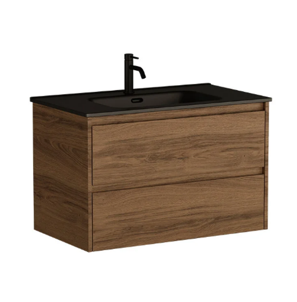 Тумба подвесная SANCOS Libra 990х450х500, c двумя ящиками оснащенными доводчиками, дуб чарльстон, арт. LB100ECH