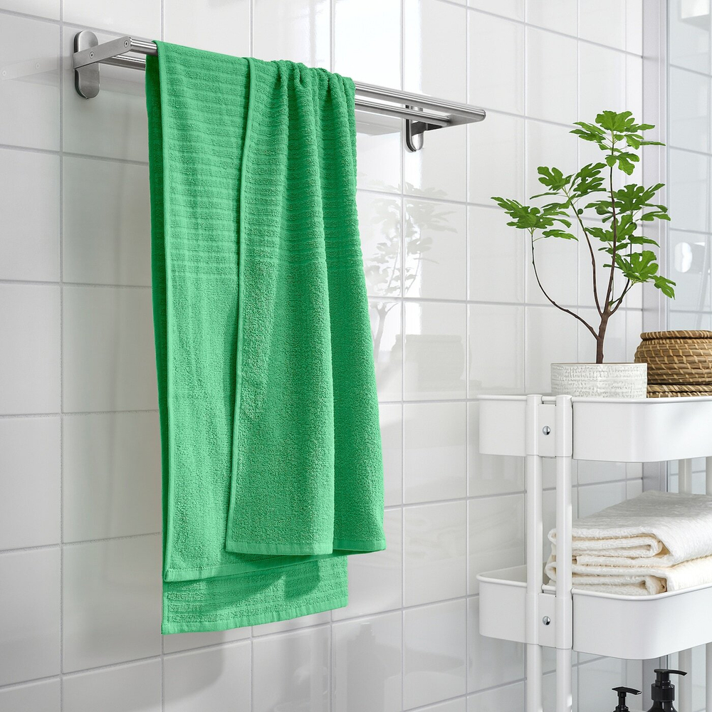 IKEA VÅGSJÖN  (ИКЕА ВÅГСЙÖН)  -  Полотенце банное, ярко-зеленое, 70x140 см