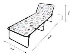 Кровать раскладная Арина (аналог Надин с407) арт.с1249 (цвет ткани бежевый рис.кофе