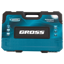 Набор инструментов, 1/4", 1/2", CrV, 120 зубьев, 101 предмет Gross