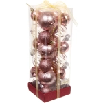 Набор шаров «Winter magic» 6 см + 4 см (24 предмета), Розовое золото