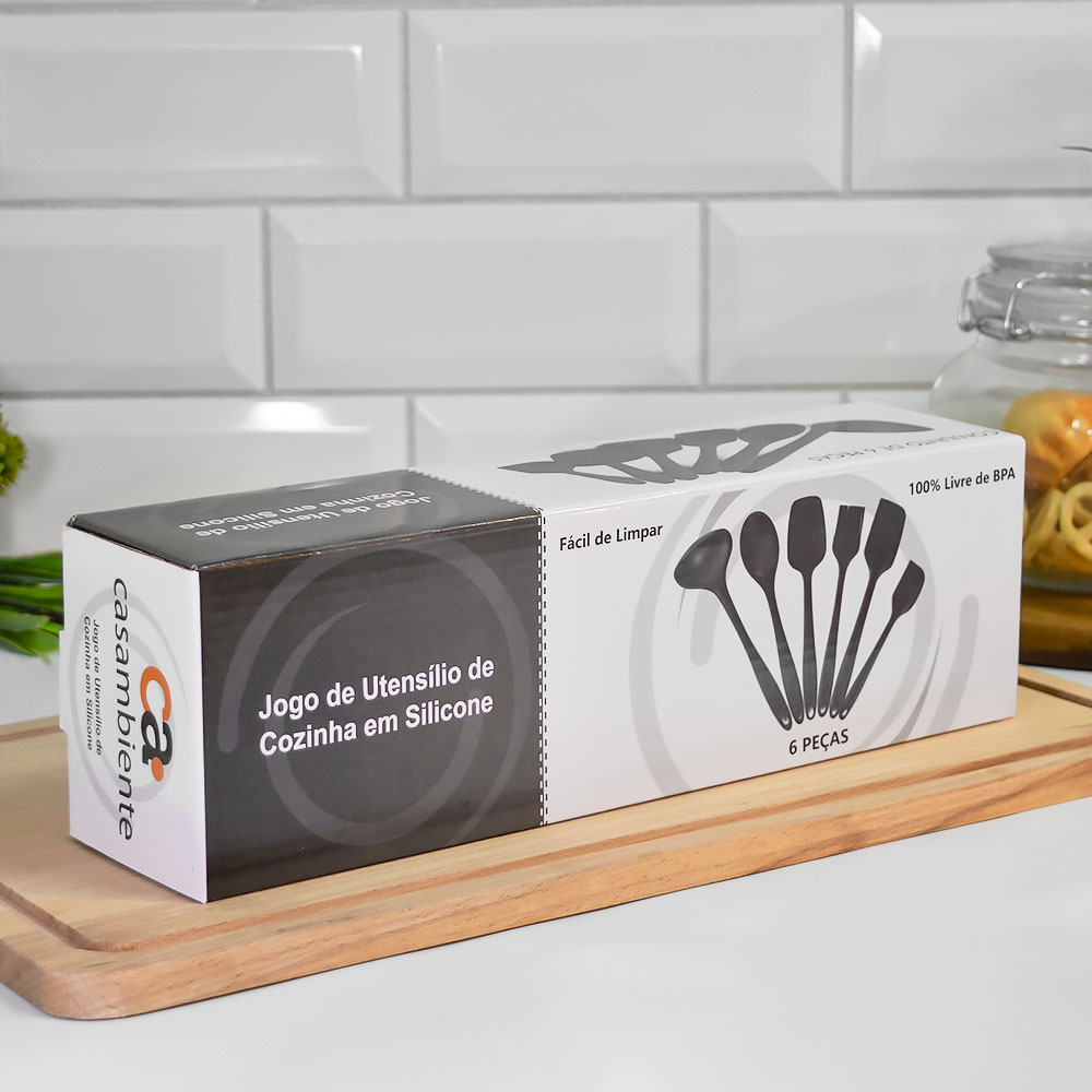 Набор кухонных принадлежностей 6 предметов, силикон армированный, 7416