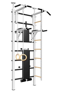 Шведская стенка Sv Sport враспор (Турник стандарт/Брусья/Скамья/Канат/Кольца/Лестница)