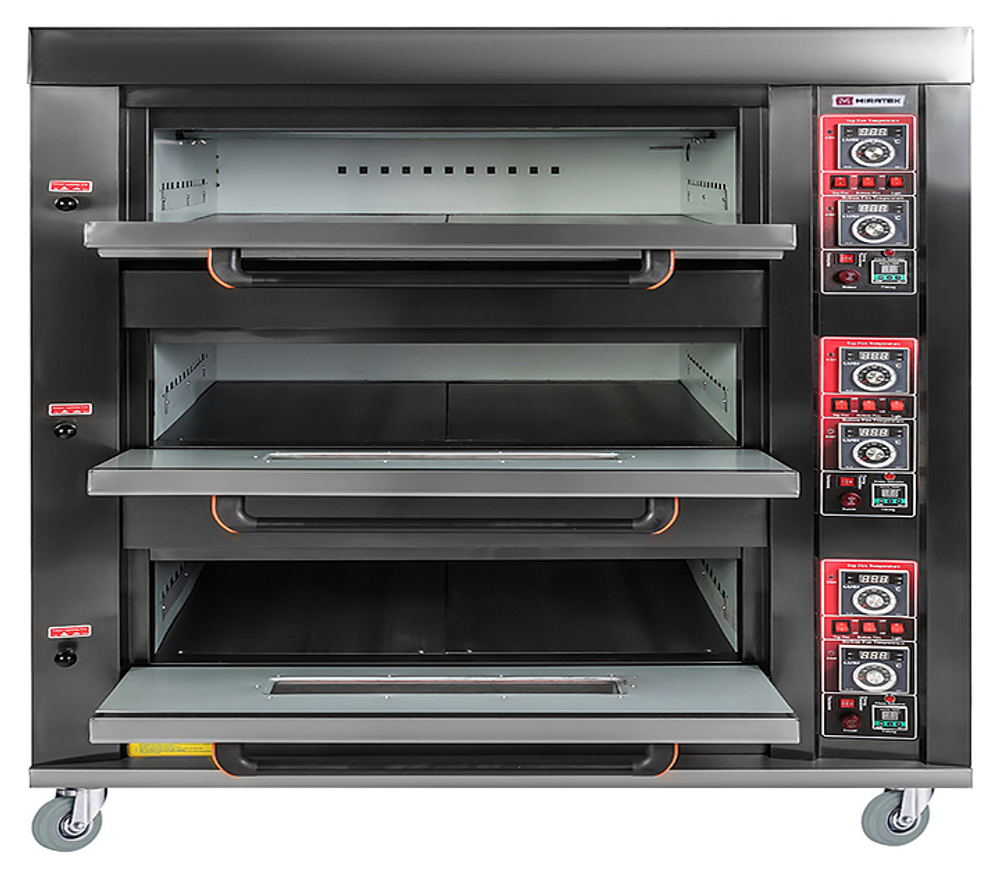 Печь хлебопекарная Miratek BK-39G + каменный под (3 яруса) + пароувлажнение
