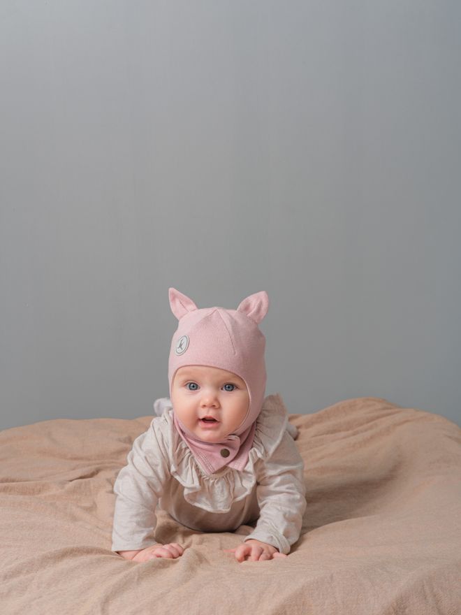 Шлем летний трикотажный (Пудра) БОН-БОН КИС