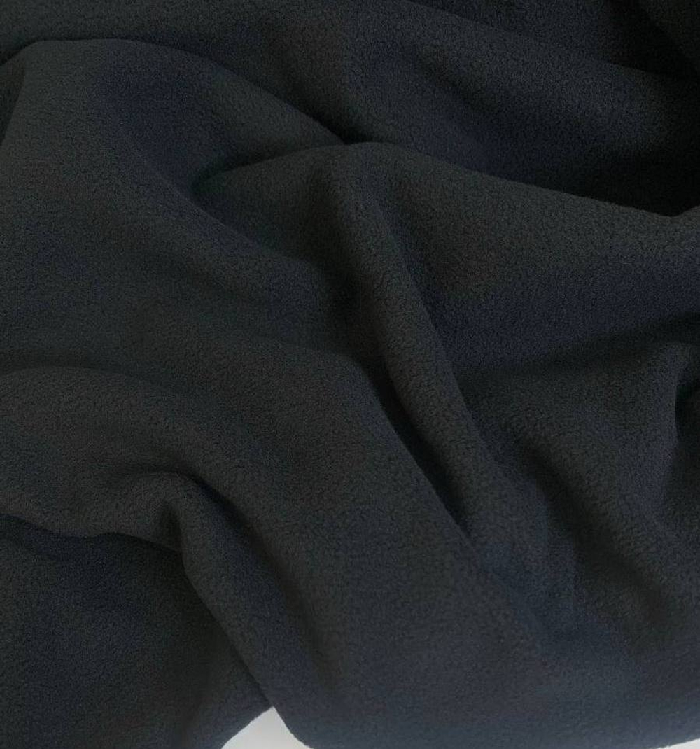 Флис гл. краш, черный, двухсторонний, антипиллинг