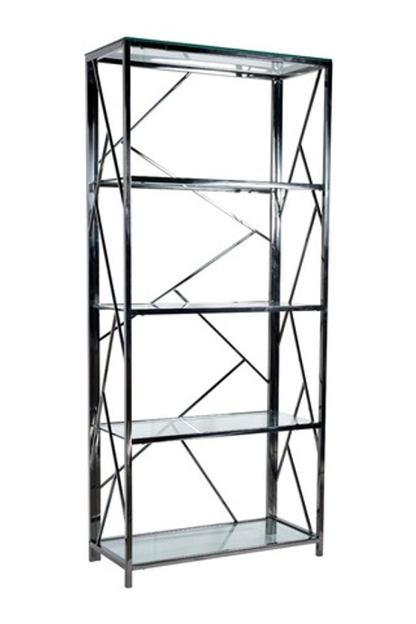 Стеллаж Garda Decor прозрачный-хром GY-SH8711BL