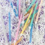 Свечи Ассорти, с блестками, 0,55*10,8 см, 20 шт. с держат.