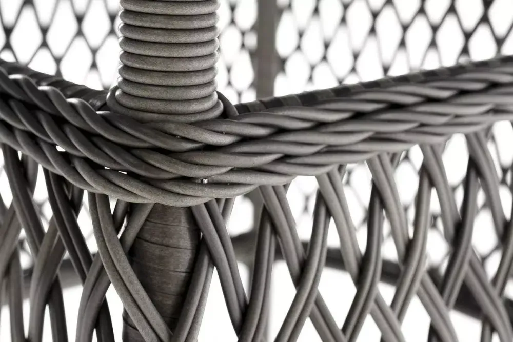 "Эспрессо" плетеный круглый стол, диаметр 118 см, цвет графит