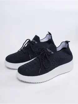 Слипоны на высокой подошве мокасины летние текстильные