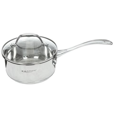 Ковш нерж, 1.6 л, крышка стекло, индукц, Катунь, Ника, КТ02-К