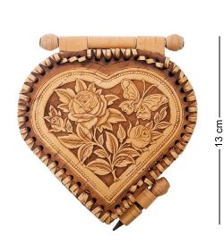 Народные промыслы BST-324/ 1 Шкатулка «Розы» (береста)