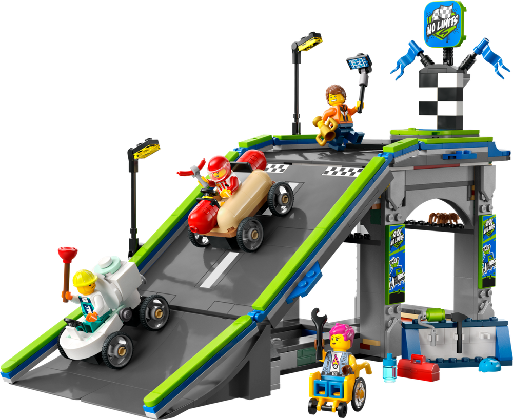 Конструктор Лего Сити Никаких ограничений: автогоночная трасса 60460 | LEGO City No Limit Race Track Ramp 436 деталей 6+
