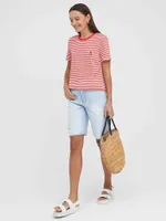 Футболка Kefirmaykifer В Полоску красно-белая