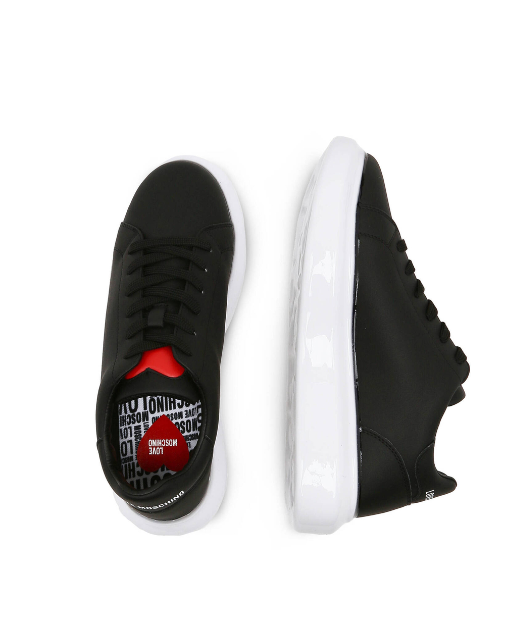 Кожаные кроссовки Love Moschino - черный(JA15174G0FIAY)