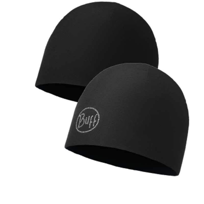 Двухсторонняя спортивная шапка Buff Solid Chic Black Фото 1