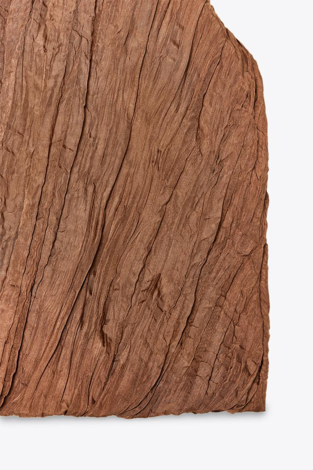 ZARA ТОП ИЗ ЖАТОЙ ТКАНИ, КОРИЧНЕВЫЙ