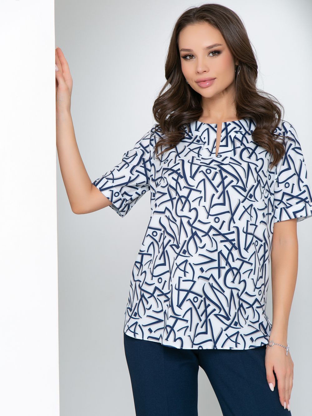 Блуза Ника лето (вайт) Diolche (Акция)