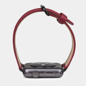 Ремешок для Apple Watch 40/41/42 mm из кожи теленка, вишневого цвета