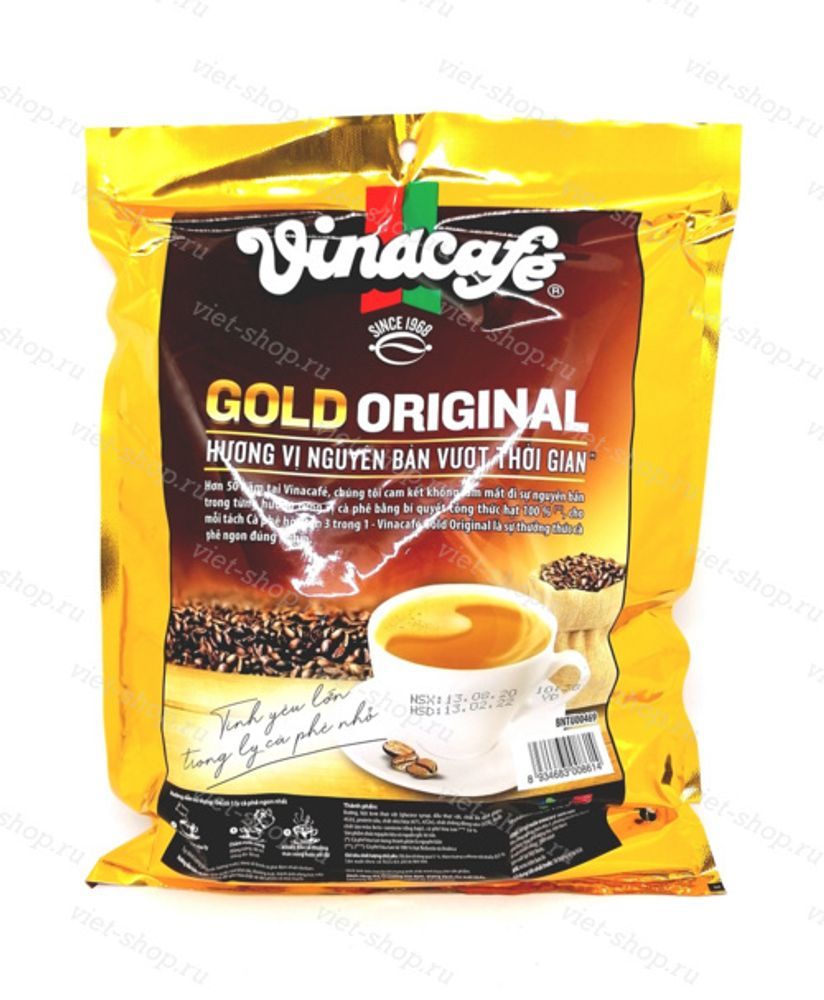 Растворимый кофе Vinacafe Gold Original, 3 в 1, 24 пак.
