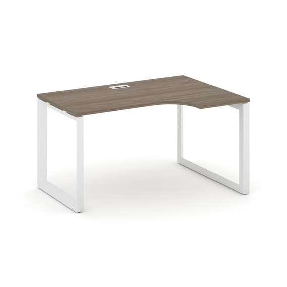 Style Project Стол рабочий эргономичный SN-59O.SPA-002(R) Вяз Благородный/Металл Белый/Белый Заглушк