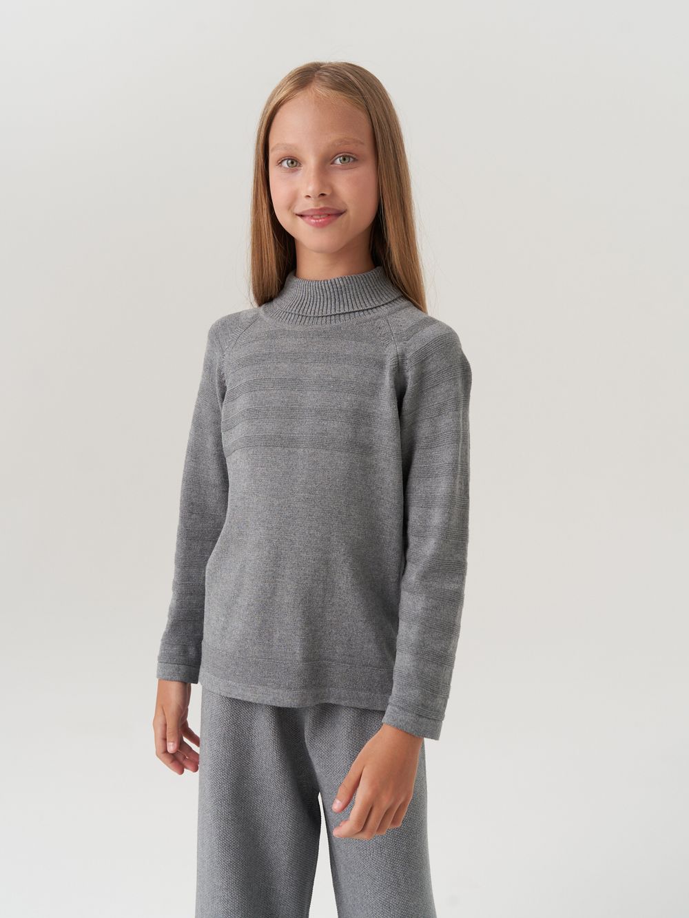 Водолазка в школу для девочки AT743  серый