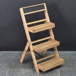 Подставка для цветов, 37х45х74, Флорэль, этажерка, напольное, на подоконник, полка, из массива дерева, коричневый, Dipriz