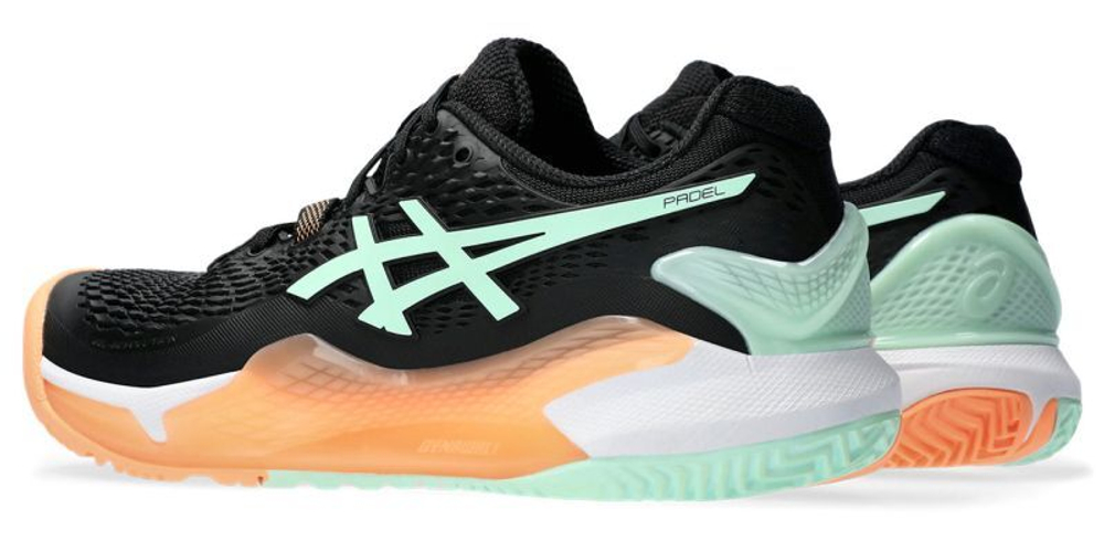 Женские кроссовки для Падел Asics Gel-Resolution 9 Padel - black/mint tint