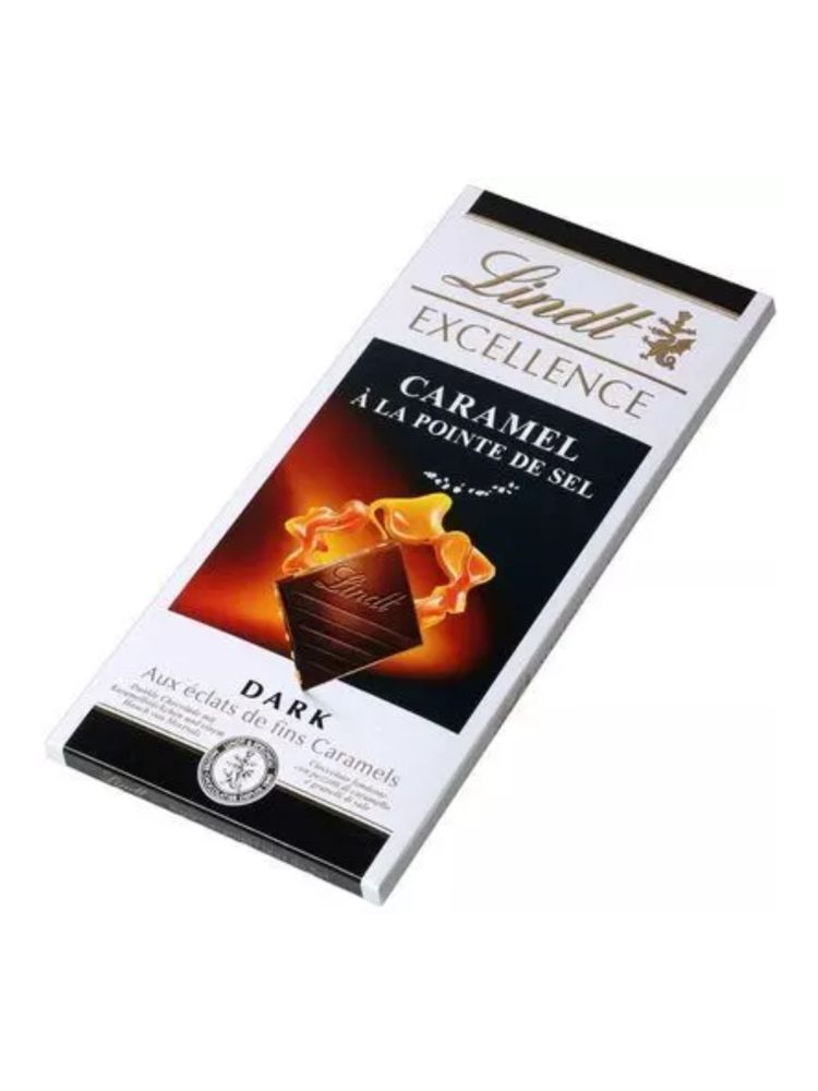 Тёмный шоколад Lindt с соленой карамелью 100 г x 4 шт